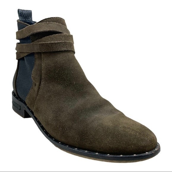 Freda Salvador Dream Wrap Brown Suede Booties Boots 8.5 - Picture 1 of 10